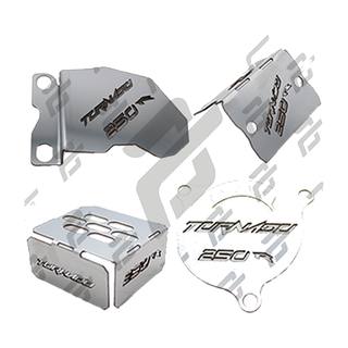 Protectores/Embellecedores Liquido Frenos Delantero, Cubre Marcha, Liquido de Frenos Trasero, Caliper Vn Tornado250