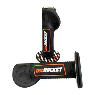Puños De Goma D&C Rocket Negro con Naranja Con Descanso