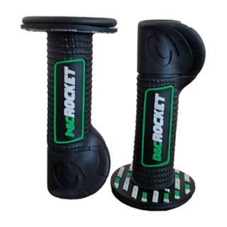 Puños De Goma D&C Rocket Negro con Verde Con Descanso