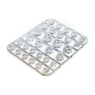 Tapas O Cubiertas Protectoras Para Tornillo Kit Color Plata Tipo Cupula