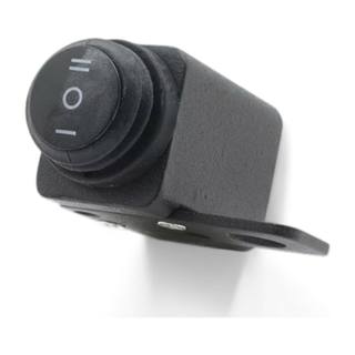 Boton Faro Auxiliar Atornillable 3 Cables Aluminio Negro Encendido/Encendido/Apagado Base Espejo Reforzado