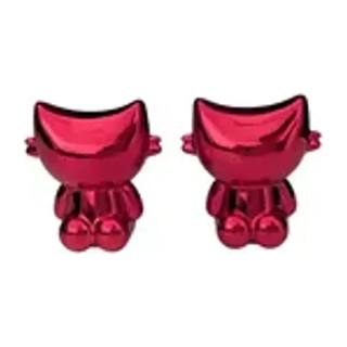 Tapon Valvula Aire Gato Rojo Brillante Acabado Aluminio