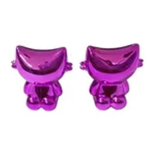 Tapon Valvula Aire Gato Morado Brillante Acabado Aluminio