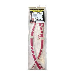 Calcamonias Estampas Para Rines De Moto Color Rosa Sticker