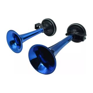 Claxon Bocina Corneta Doble Azul