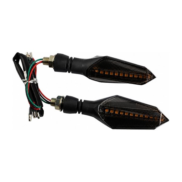 Direccionales Led Luz Amarilla Pico Con Cuarto Atras Rojo