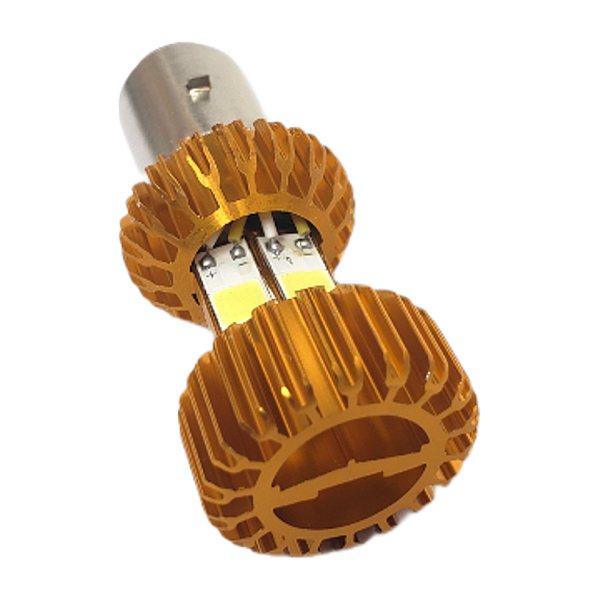 Foco Led Bola Taparrosca 3 Caras Oro Luz Blanco