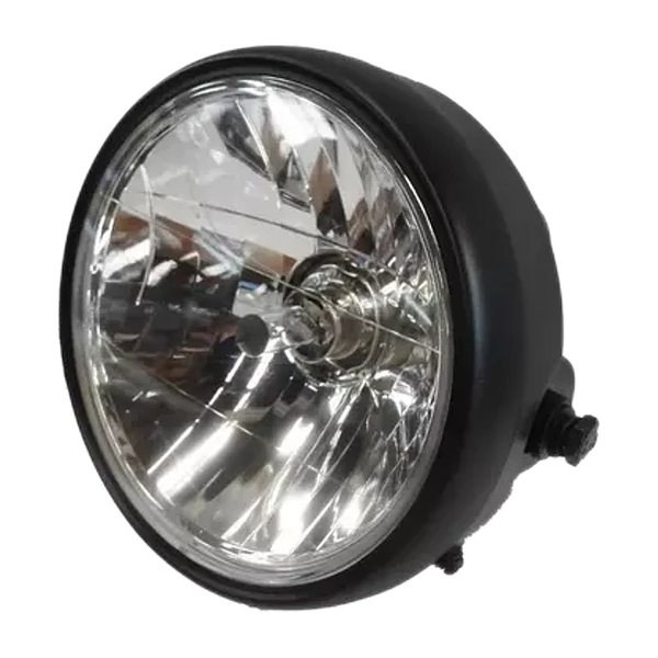 Faro Delantero Redondo Gl150, Cargo150, Ybr125, Dt150 Sport, Ft150, Cgl125 Tool (Bisel Cromado) 7 Pulg