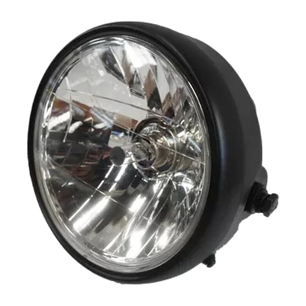Faro Delantero Redondo Gl150, Cargo150, Ybr125, Dt150 Sport, Ft150, Cgl125 Tool (Bisel Cromado) 7 Pulg
