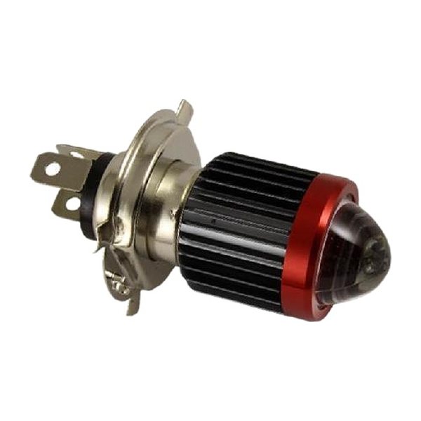 Foco Led Bola Con Lupa Amarillo Y Blanco Carcasa Gris/Rojo Grueso 2000 Lm