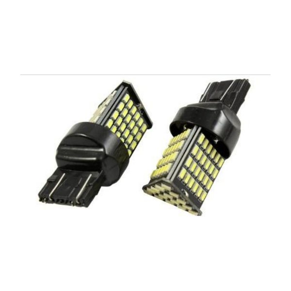 Foco Led Pellizco Grande T20 Estrobo 87 Leds Luz Blanca Doble Filamento (Para Auto) 7443