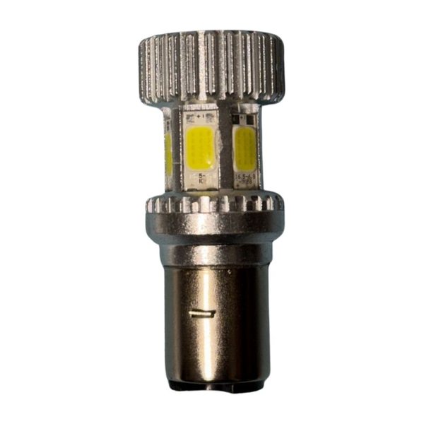 Foco Led Bola Luz Blanca 6 Caras Carcasa Plateada 8000 Lumen 12-80V DC-AC