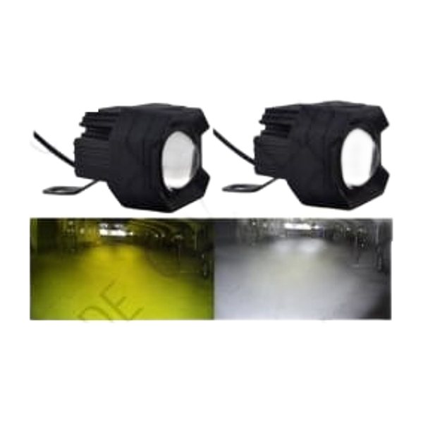 Faro Led 1 Lupa Alta Intensidad Luz Tipo Laser Con Base Para Espejo Par