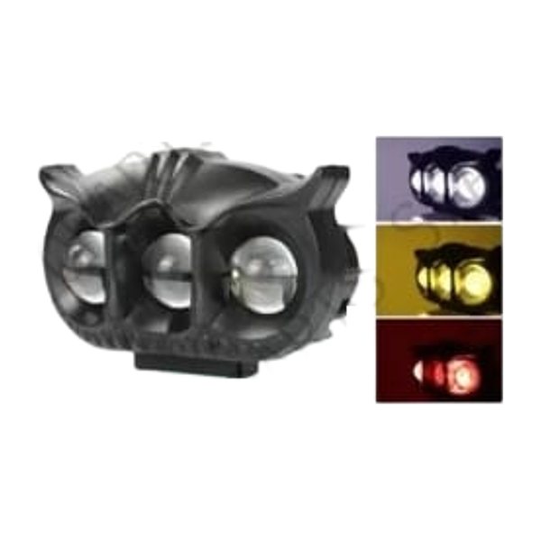 Faro Led 3 Lupas Buho Tricolor Blanco, Rojo, Ambar 4 Funciones Led Tipo Laser Pieza