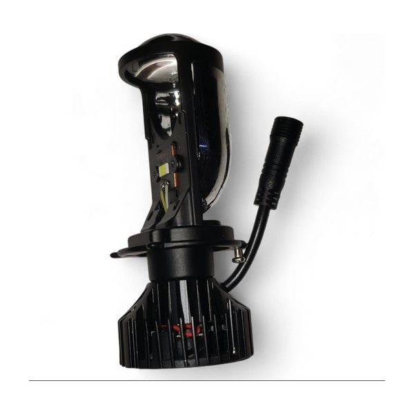 Foco Led H4 Lupa Con Ventilador Y Balastra Luz Blanca Ambar Negro Super ALta Potencia