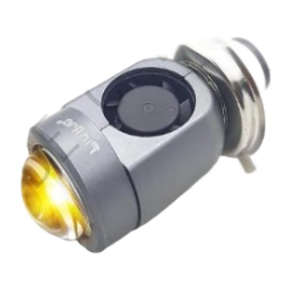 Foco Led H4 Lupa Con Ventilador 5000 Lumen 12-36V 30-50W Luz Blanca Ambar Con Ventilador Carcasa Gris