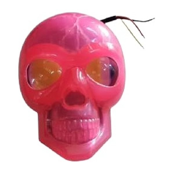 Faro Led 2 Lupas Cara Calavera Carcasa Morada Luz Bicolor Blanco/Ambar 5 Funciones Luz Tipo Laser 12V 30W Pieza