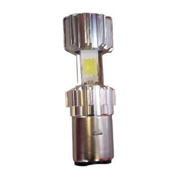 Foco Led Bola Luz Blanca 3 Caras Carcasa Plata