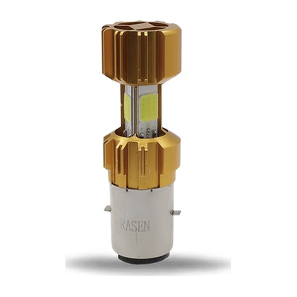 Foco Led Bola Luz Blanca 4 Caras Dorado Luz Blanca