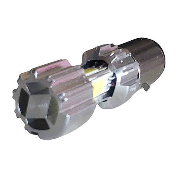 Foco Led Bola Luz Blanca 4 Caras Plata Luz Blanco