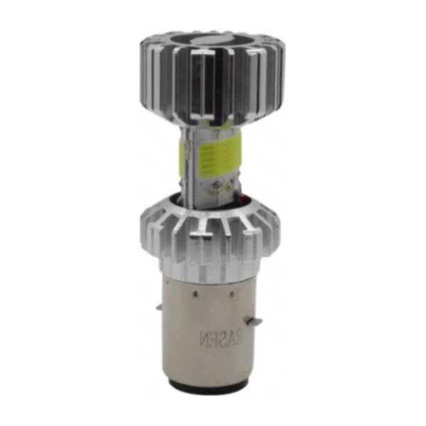 Foco Led Bola Tornillo 8 Caras Luz Blanca Carcasa Plata