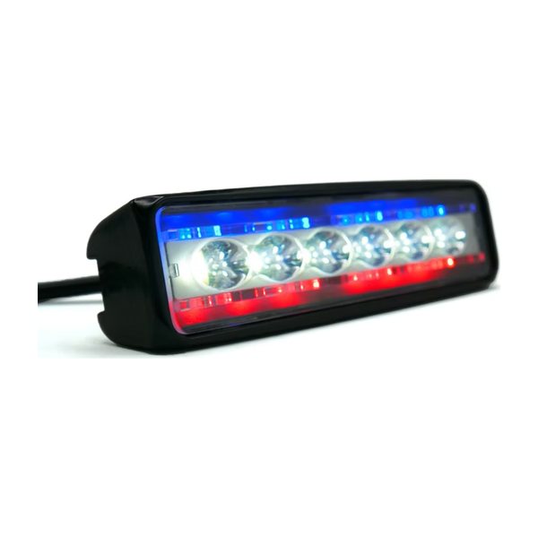 Barra Led 6 Lupas Ojos De Demonio Blanco Con Contorno