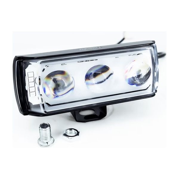 Barra Led 3 Lupas Ambar/Blanco CSP Con Estrobo Lateral Rojo/Azul